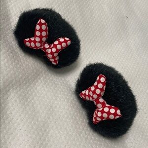 Disney Black Earmuffs with Red Polka Dot Bow